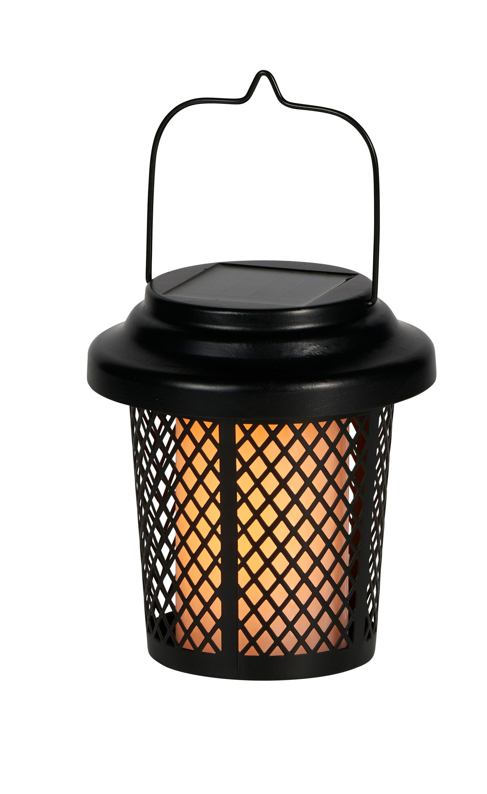 SOLAR-GARTENLEUCHTE-TISCHLAMPE - 2-in-1 mit Dämmerungssensor und Flammeneffekt für Innen und Außen, 120cm hoch, 8h Laufzeit, schwarz - Schwarz, Kunststoff (12/120/12cm) - Northpoint