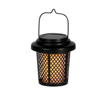 SOLAR-GARTENLEUCHTE-TISCHLAMPE - 2-in-1 mit Dämmerungssensor und Flammeneffekt für Innen und Außen, 120cm hoch, 8h Laufzeit, schwarz - Schwarz, Kunststoff (12/120/12cm) - Northpoint