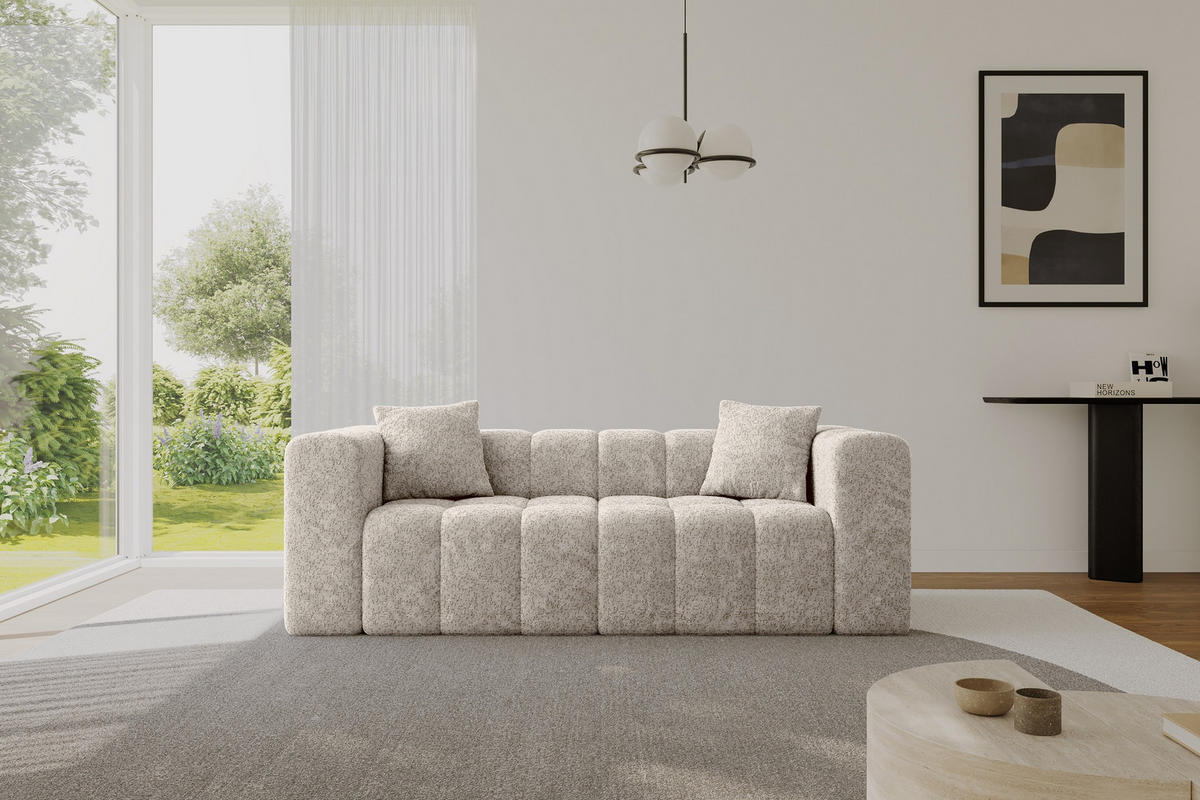 POHOVKA 2-MÍSTNÁ DONY-2 232x90x71 cm Béžová Žinylka - černá/šampaňská, kompozitní dřevo/textil (232/71/90cm) - ALTDECOR