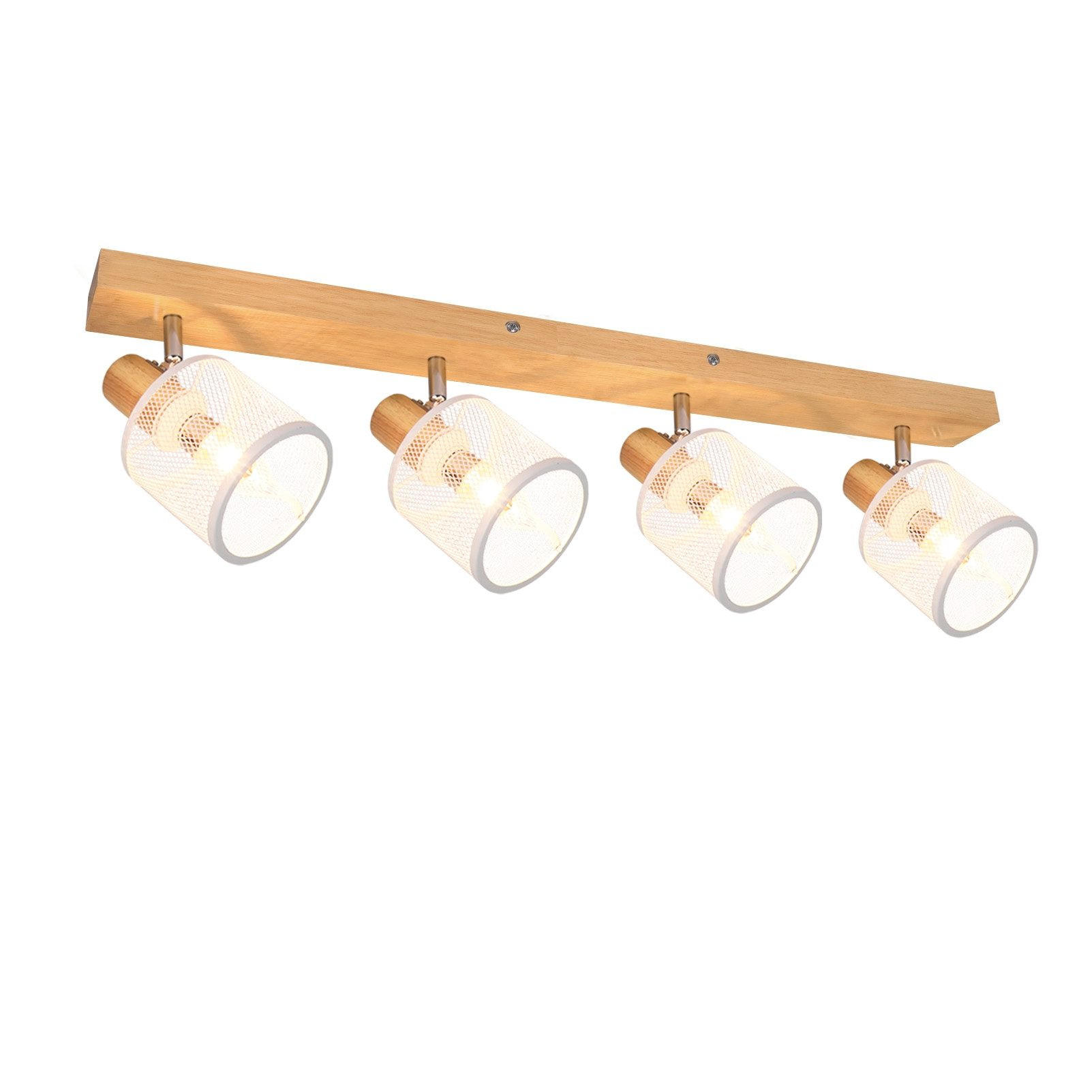 STRAHLER Dankbar 4-flammig 60/10/14 cm - Weiß, Metall (60/10/14cm) - ZMH