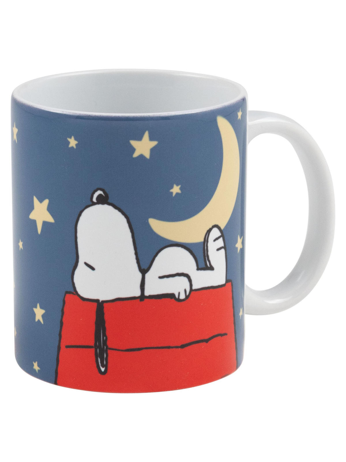 KAFFEEBECHER The Peanuts Snoopy Mond & Sterne Weiß 320 ml - Weiß, Keramik (0.32L) - United Labels