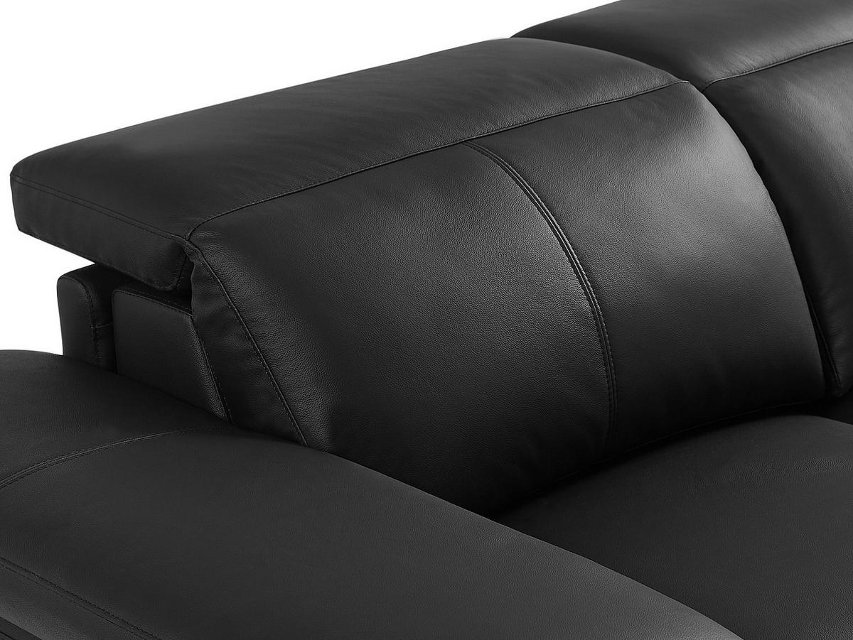 RELAXSOFA - 6 Personen - leder - schwarz Puno - Schwarz, Leder (299/76/239cm) - Vente-Unique