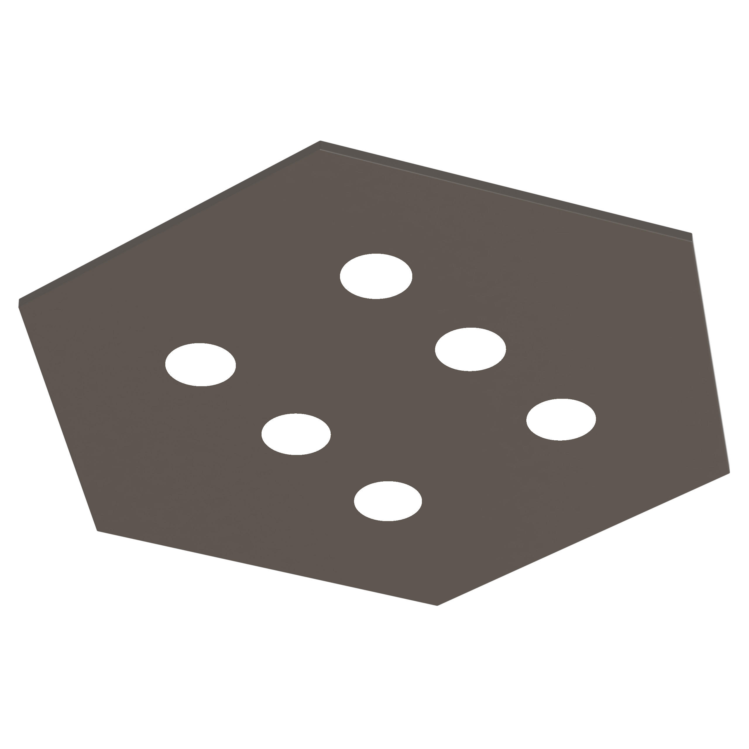 DECKENLEUCHTE - Graubraun, Metall (70/80/4cm) - Lumicom