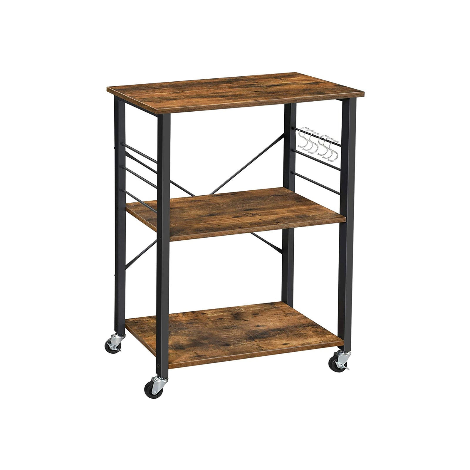 SERVIERWAGEN KÜCHENWAGEN - Braun, Holzwerkstoff (40/89/60cm) - Hansiro
