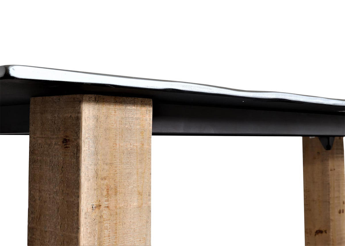 ESSTISCH Braun, Metall - Silberfarben/Braun, Holz (100/240/77cm) - MCW