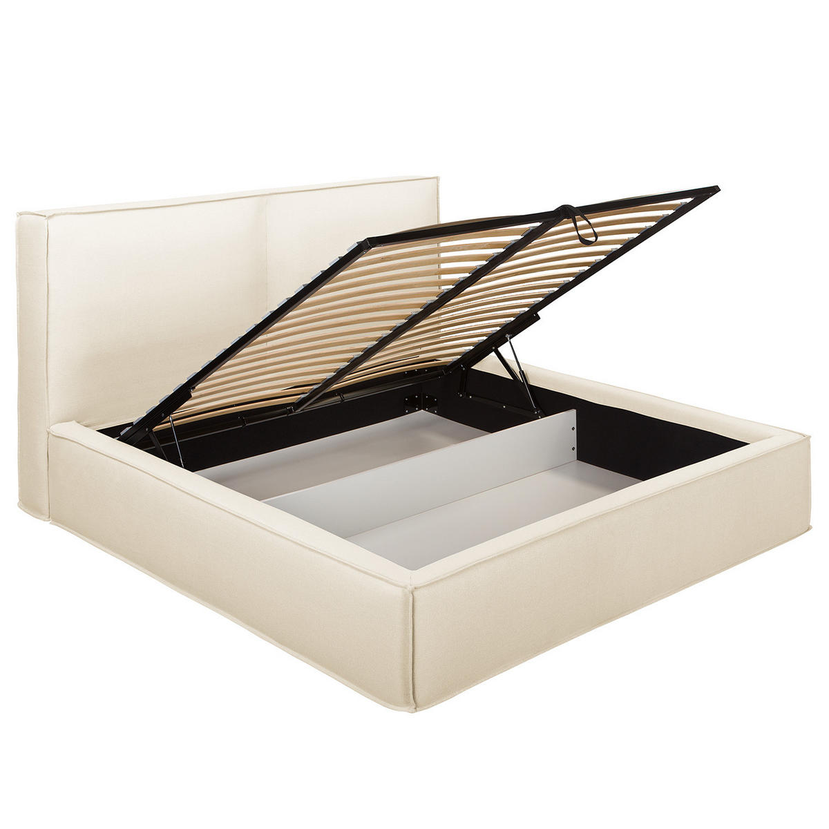 POLSTERBETT - Creme, Textil (140/200cm) - home24