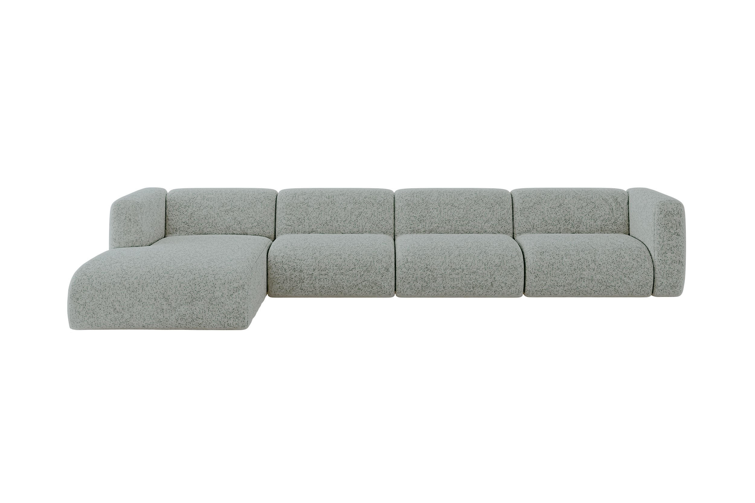 ALTDECOR ROHOVÁ SEDAČKA S LEVOU OTOMANOU MIRA-L3 409x179x70 Zelená Velur