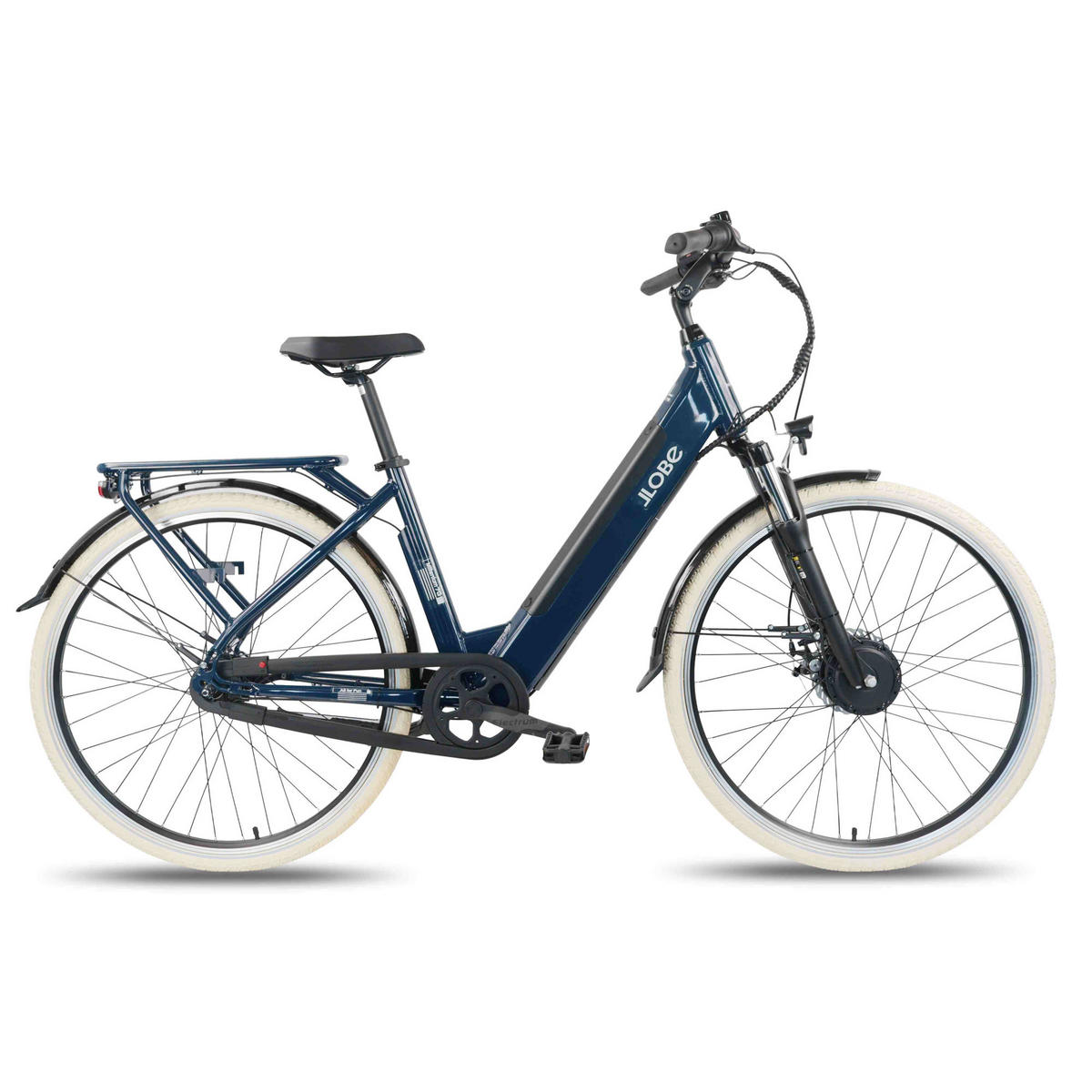 CITY E-BIKE 28" MILLENIUM 7G - Blau, Metall (110cm) - LLOBE