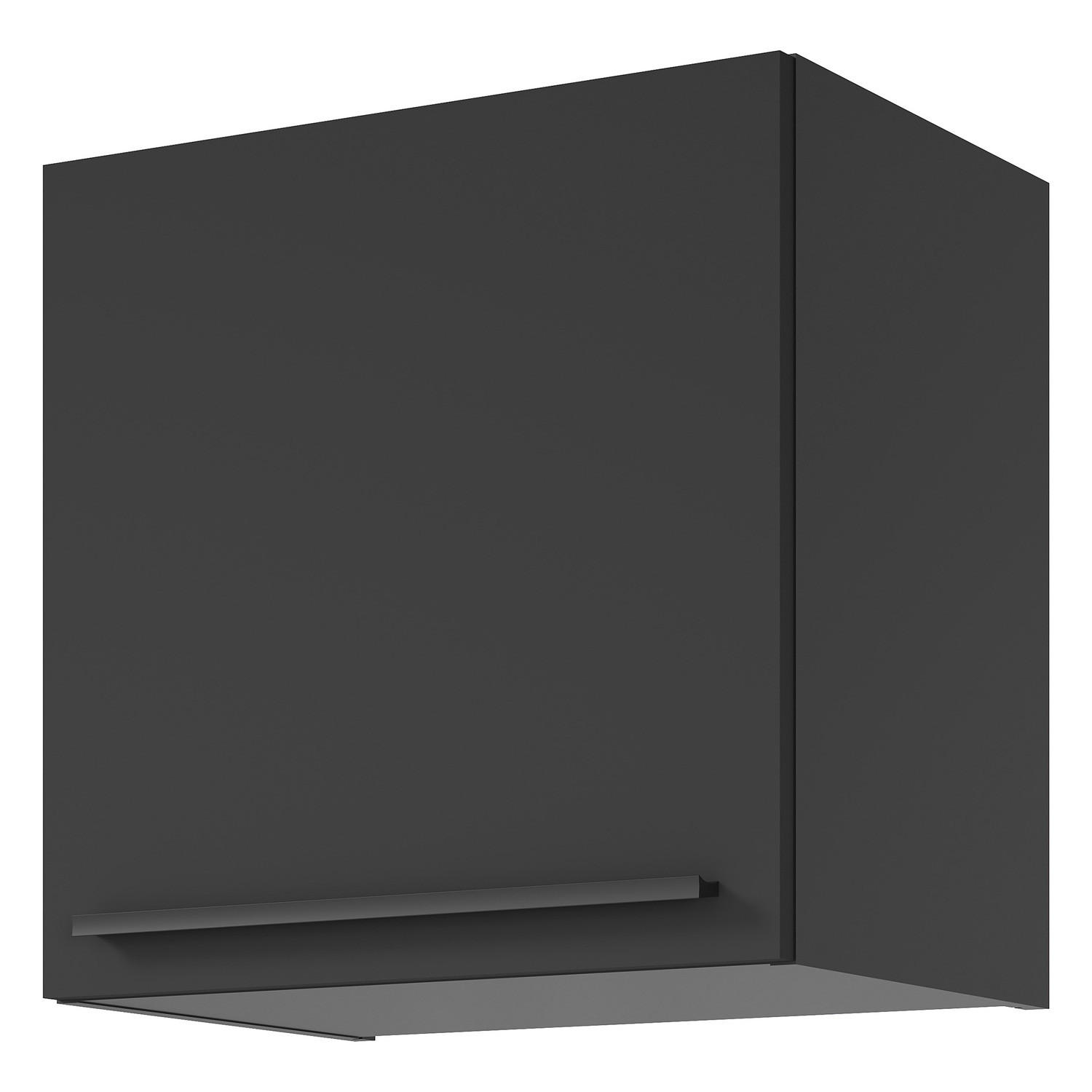 HÄNGESCHRANK mit Tür - Schwarz, Holzwerkstoff (50/50/33cm) - home24