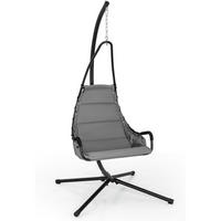HÄNGESESSEL Grau - Grau, Metall (105/251/101cm) - COSTWAY