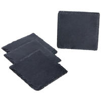 UNTERSETZERSET Stoney in Schwarz - Schwarz, Kunststoff (10/10cm) - Zandiara