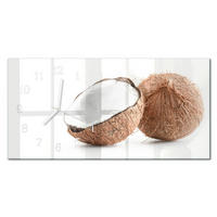 WANDUHR 60x30 cm - Graswasser - Braun, Glas (60/30/0.4cm) - TULUP