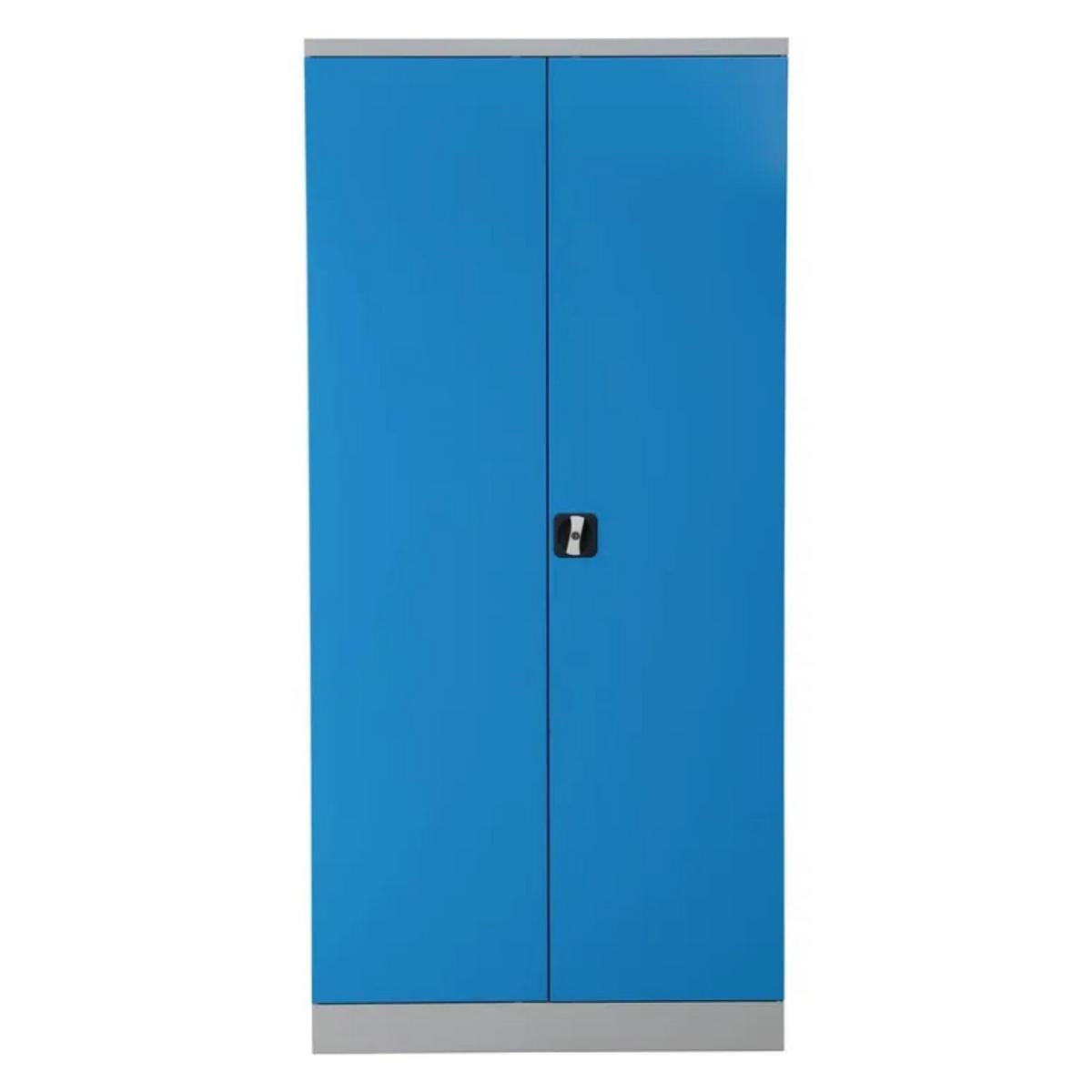 STAHLSCHRANK Bee mit 8 verzinkten Fachböden 195x92x42 cm Korpusfarbe Lichtgrau Frontfarbe Lichtblau - Hellblau, Metall (92/195/42cm)