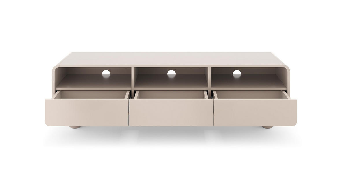 TV Lowboard 160 cm Boheme, Kaschmir, 3 Schubladen - Kaschmir, Holz (160/44/39cm) - Emporius