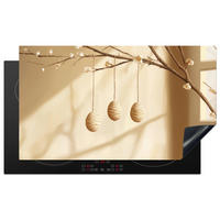 HERDABDECKPLATTE Beige - Osterkuchen - Eier Induktionsschutz 91.6x52.7 cm - Beige, Kunststoff (91.6/52.7/0.2cm) - MuchoWow