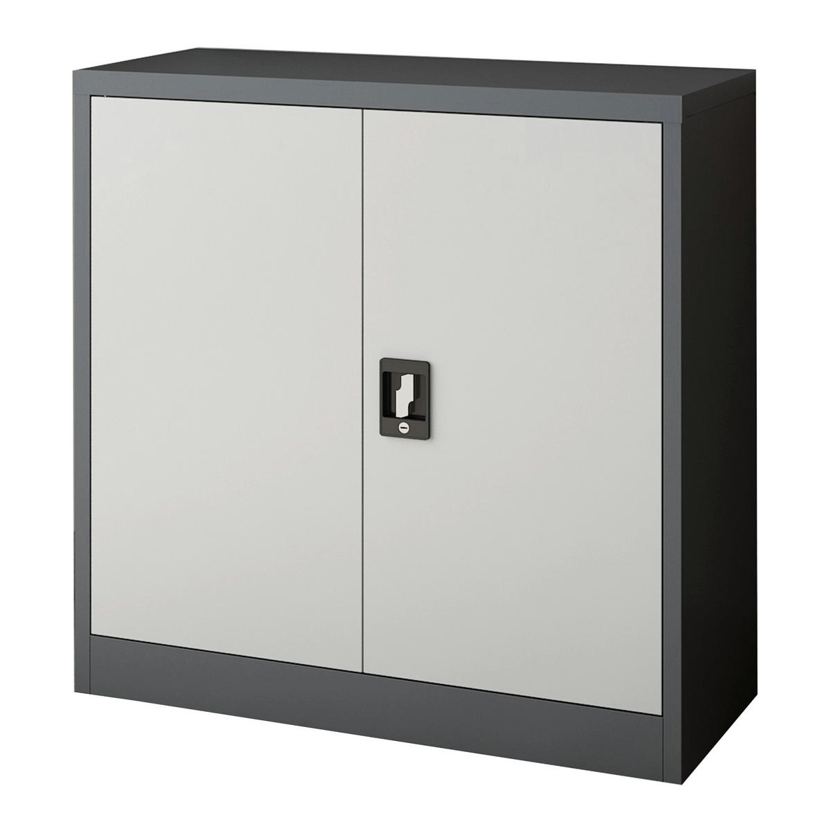 AKTENSCHRANK Molise - Grau, Metall (90/90/40cm) - [en.casa]