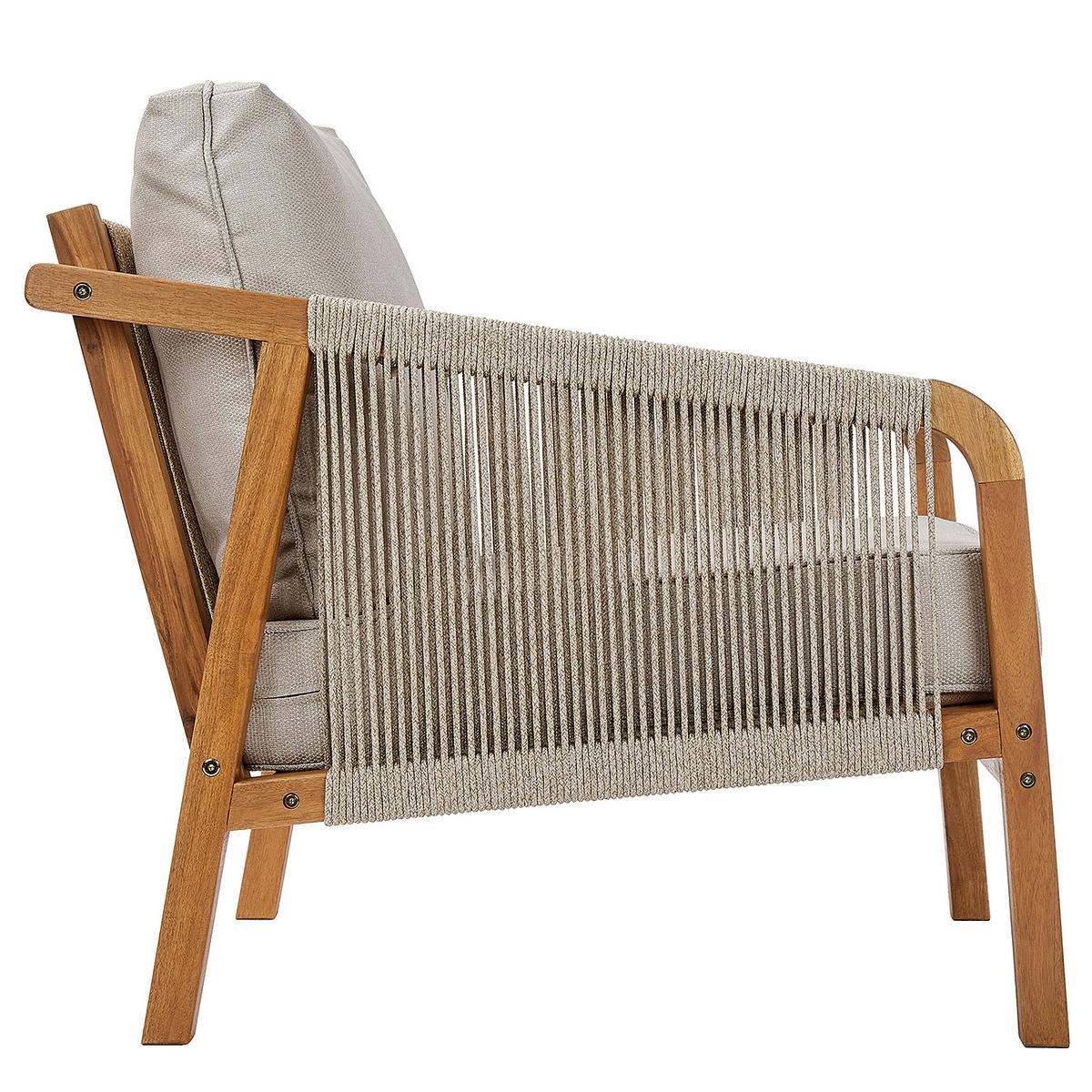 OUTDOOR-SESSEL Rope Island - Braun, Holzwerkstoff (80/69/70cm) - Butlers