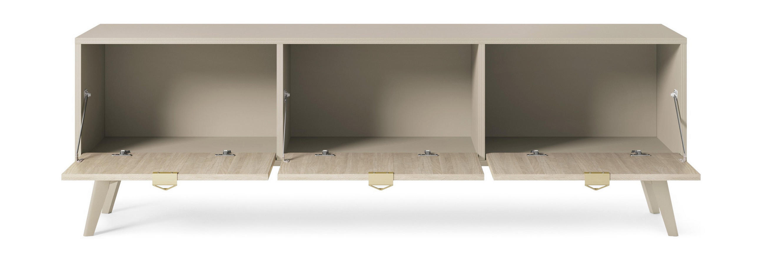 TV-SCHRANK Firr Sandbeige - Beige, Holzwerkstoff (158/52/38cm) - Bettso