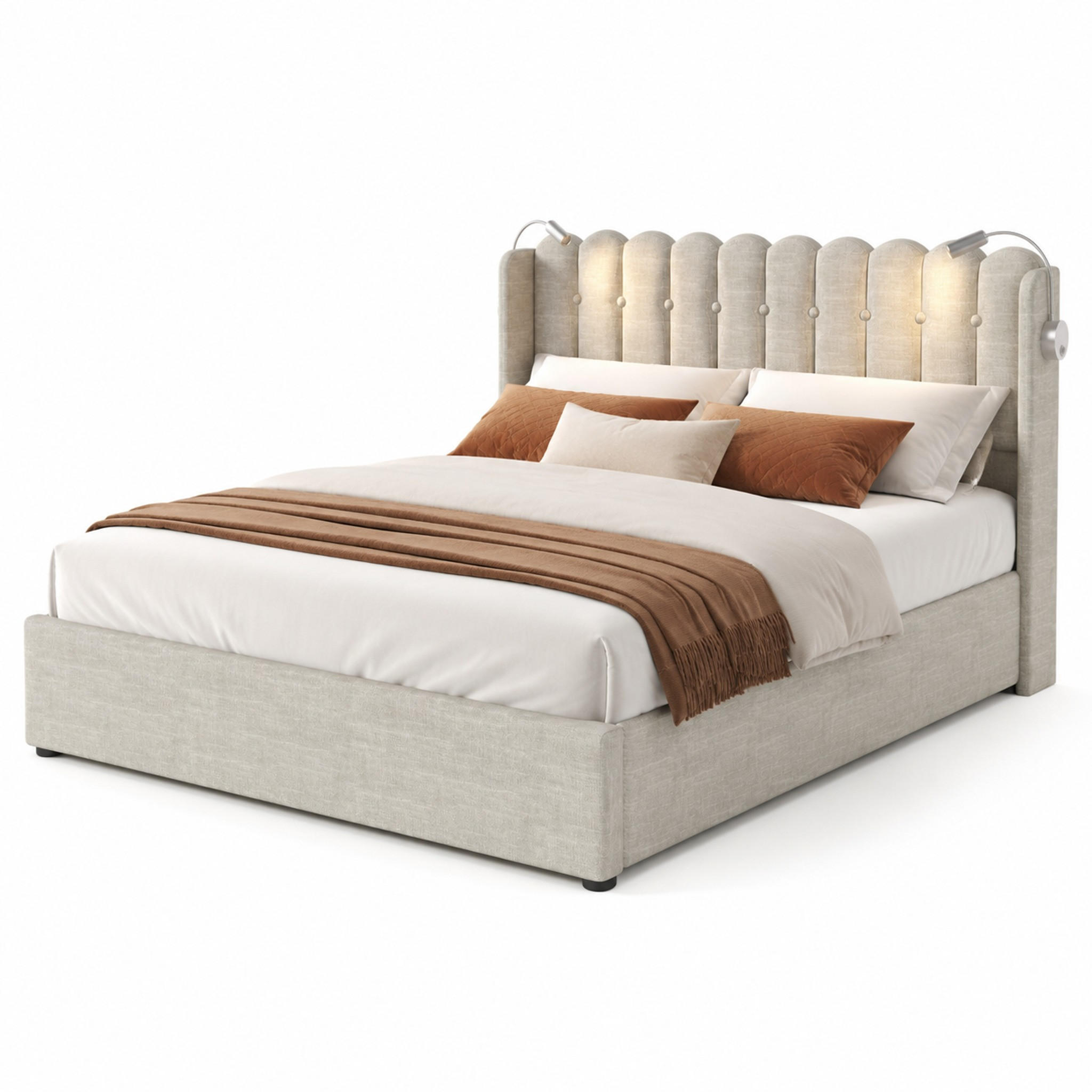 Beauniv Bett Beige 160x200 cm