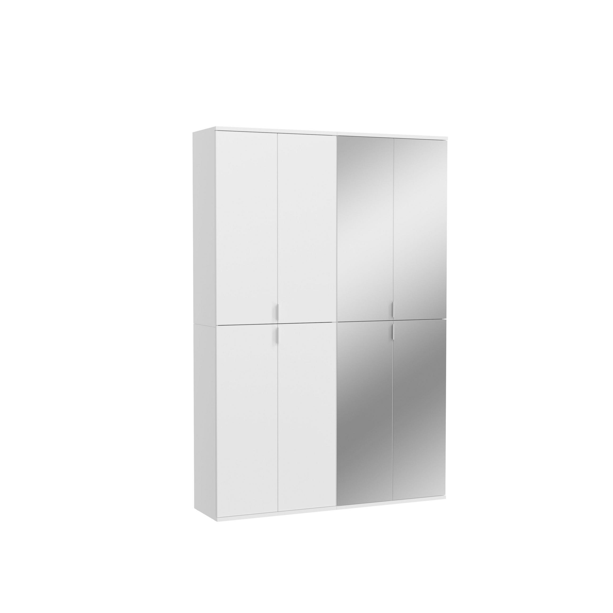 Homes & Jones Garderobe Weiß 122x193x34 cm