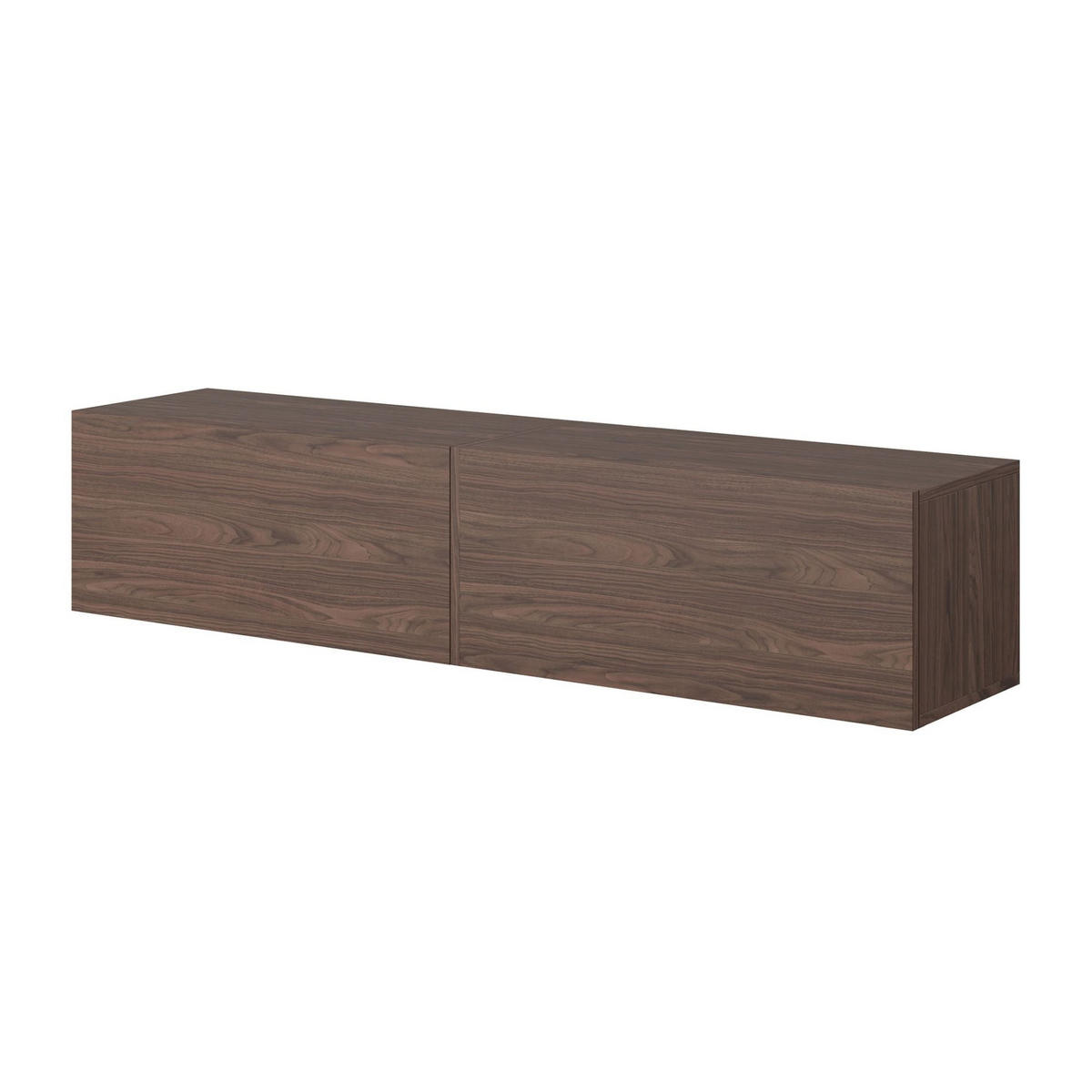 TV stolek BISIRA ořech 140 cm - tmavě hnědá, kompozitní dřevo (140/30/31.6cm) - Selsey