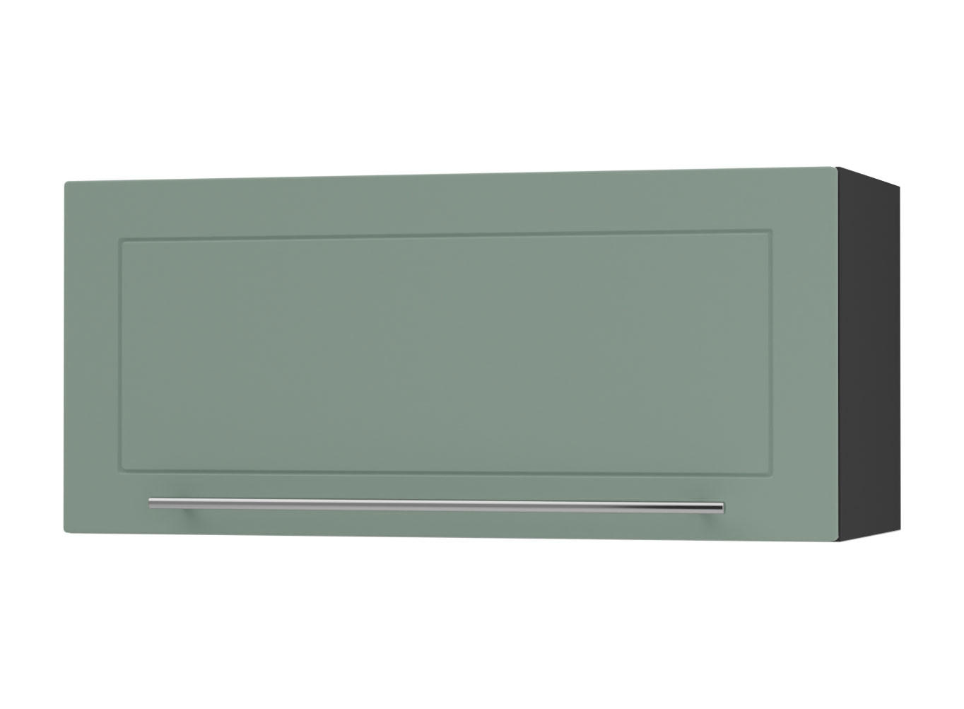 KLAPPHÄNGESCHRANK Kvantum W4B/80-AV Mint Matt / Schwarz Matt 80 / 32,5 / 36cm - Schwarz/Mintgrün, Holz/Holzwerkstoff (80/36/32.5cm) - Feldmann-Wohnen