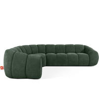 ECKSOFA LINKS FLAVA, Dunkelgrün - Dunkelgrün, Holz/Holzwerkstoff (310/230cm) - KONSIMO®