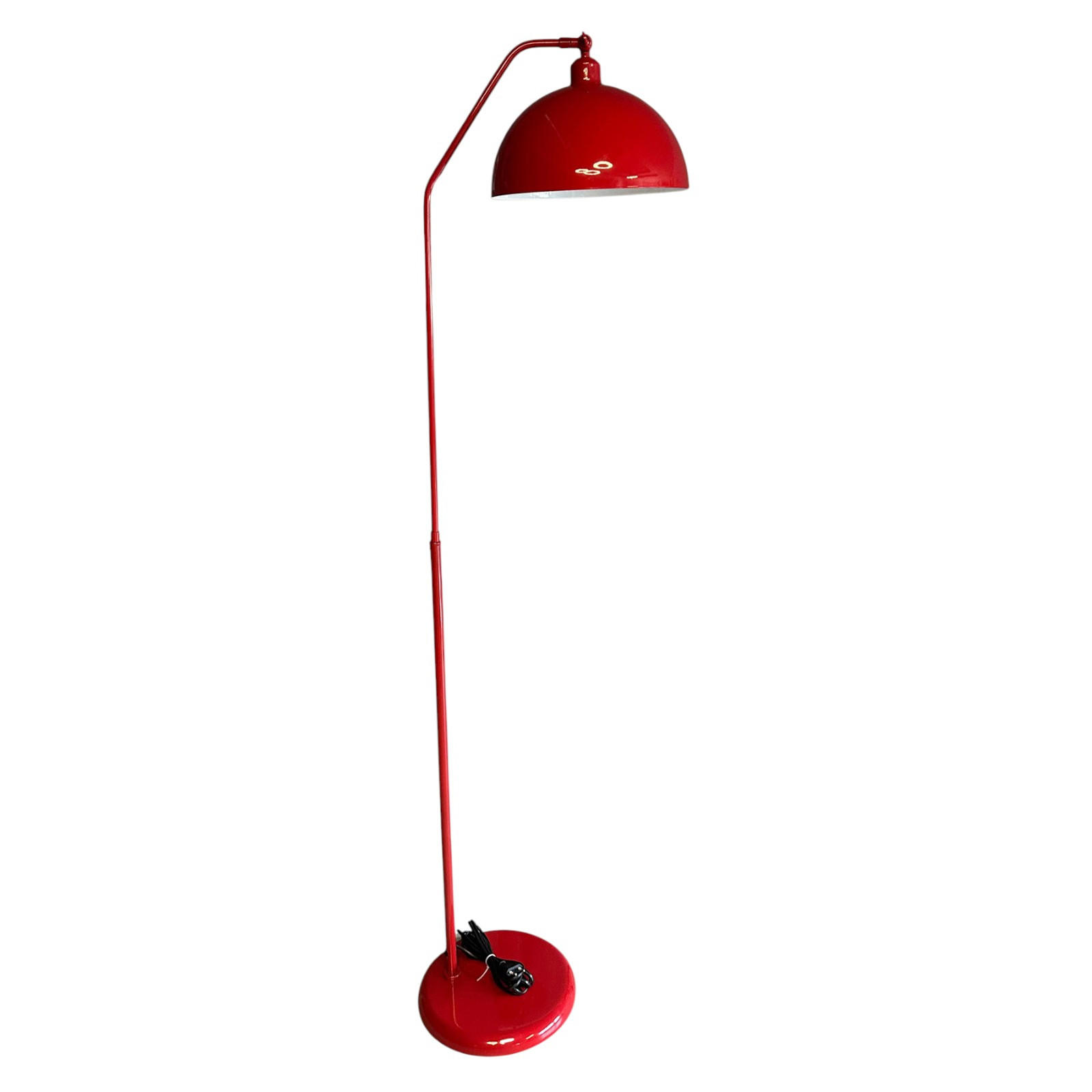 STEHLAMPE Helvik aus Metall mit E27, verstellbarer Lampenschirm - Rot, Metall (37/37/170cm) - Bamyum