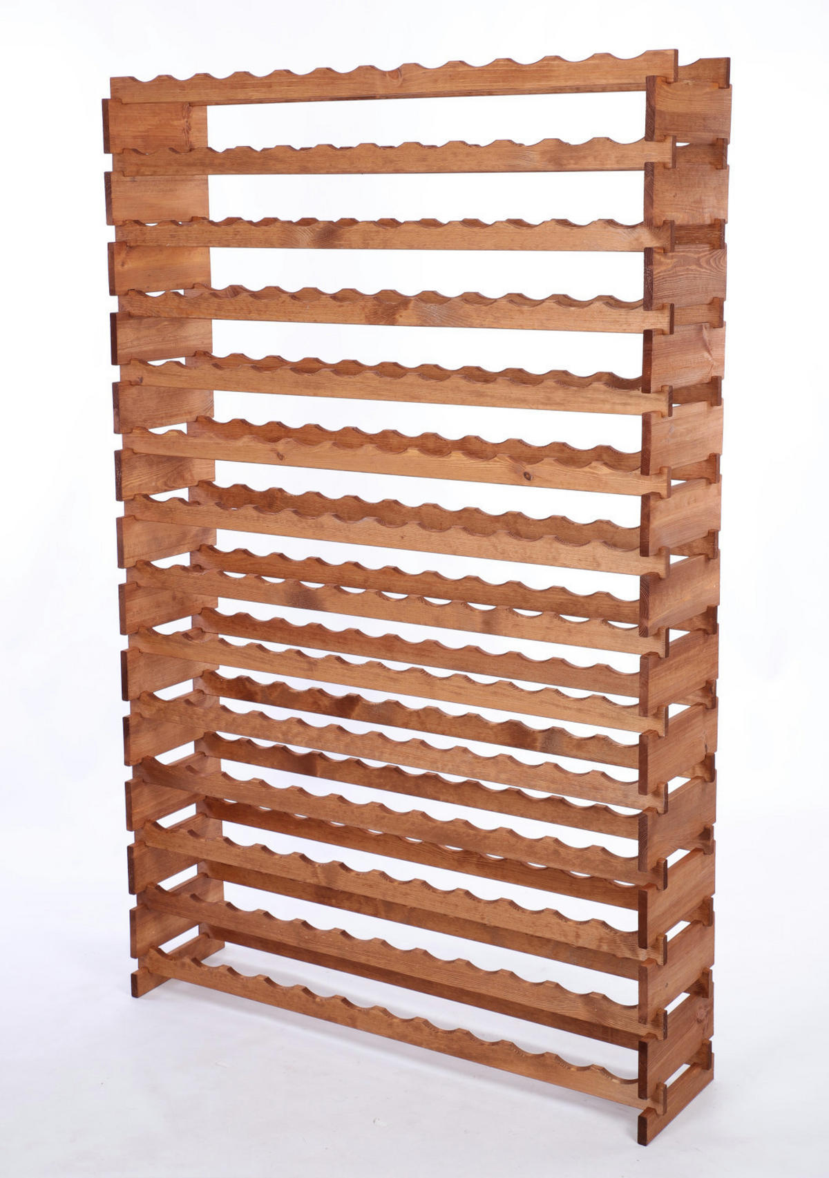 WEINREGAL VINOTECA FLEX PRO HxBxT 205x123x28cm 180 Flaschen auf 15 Ebenen Braun geölt - Braun, Holz (123/205/28cm) - PROREGAL
