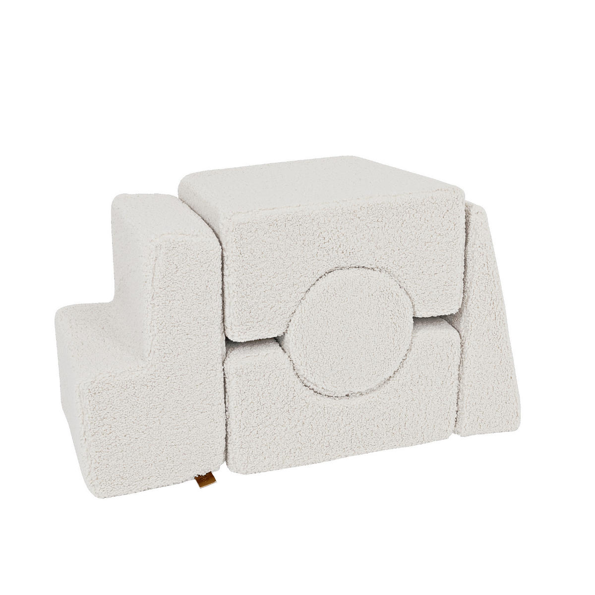 SCHAUMSTOFF-BAUSTEINE für Kinder, Shape, Bearly, Cremig - Creme, Textil (45/30/169cm) - MeowBaby