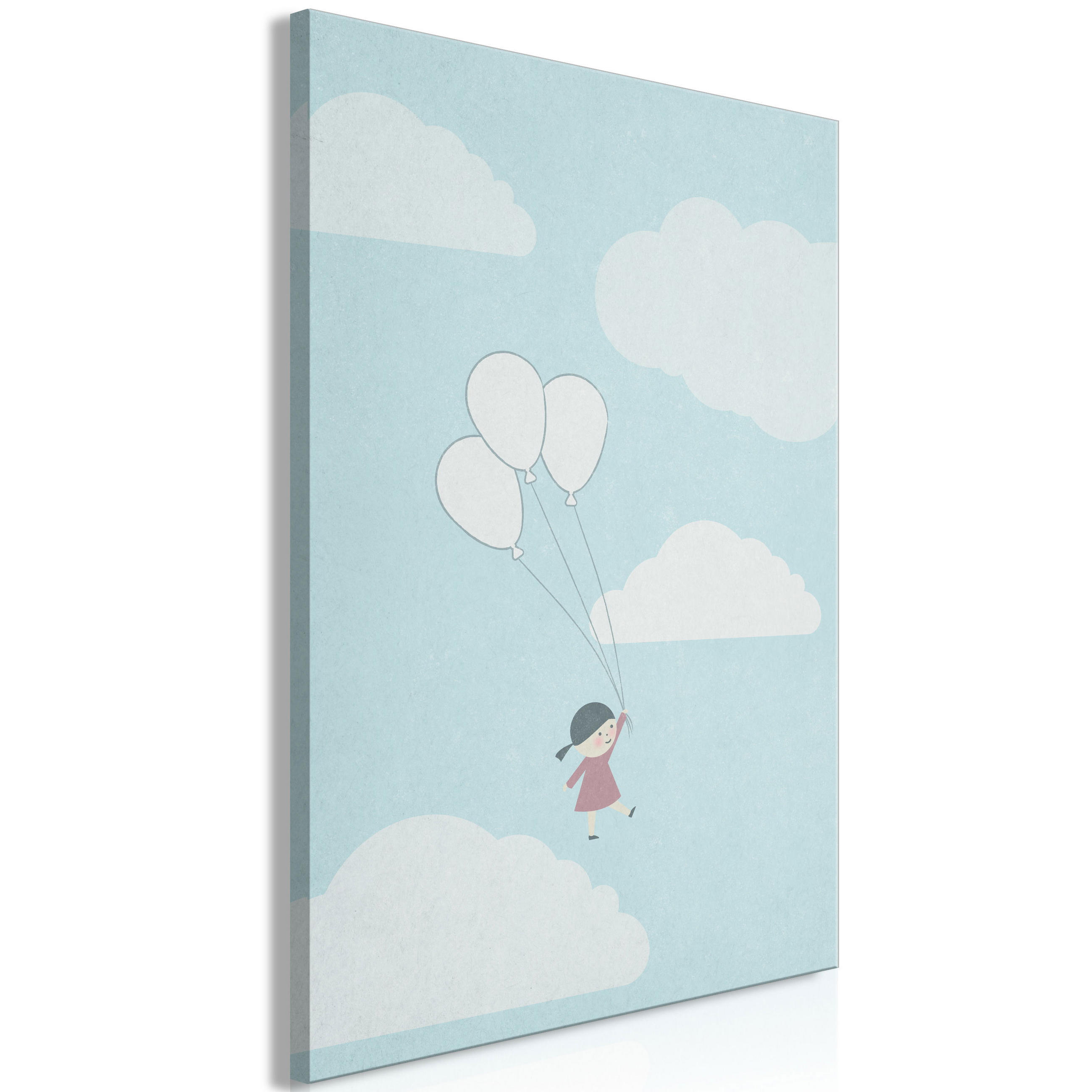 KUNSTDRUCK Blau 40/60 cm - Blau/Grau, Textil (40/60cm) - KUNSTLOFT