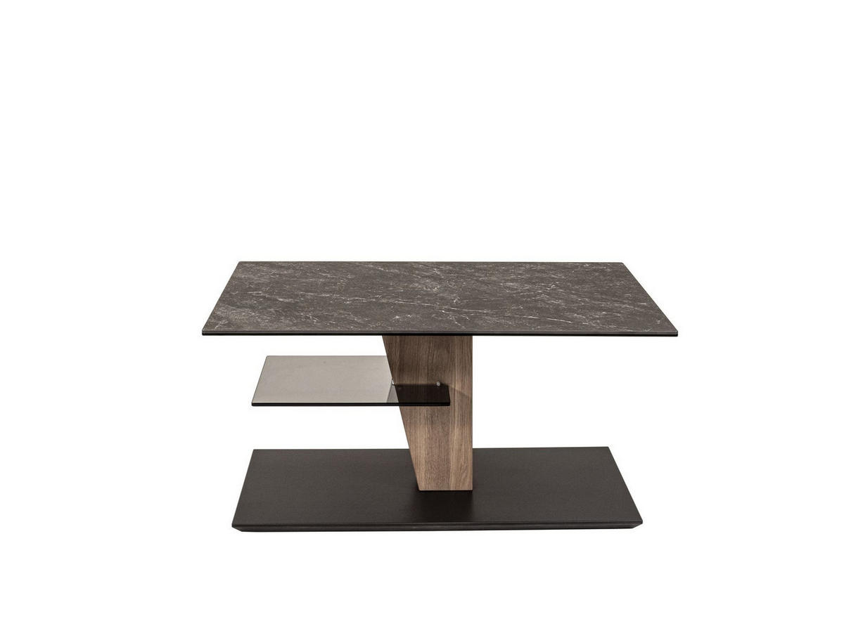 FUNKTIONSTISCH Celle 100x60x47 höhenverstellbar Wildeiche/Nero - Schwarz, Keramik (100/60/47cm) - 58aufmkessel