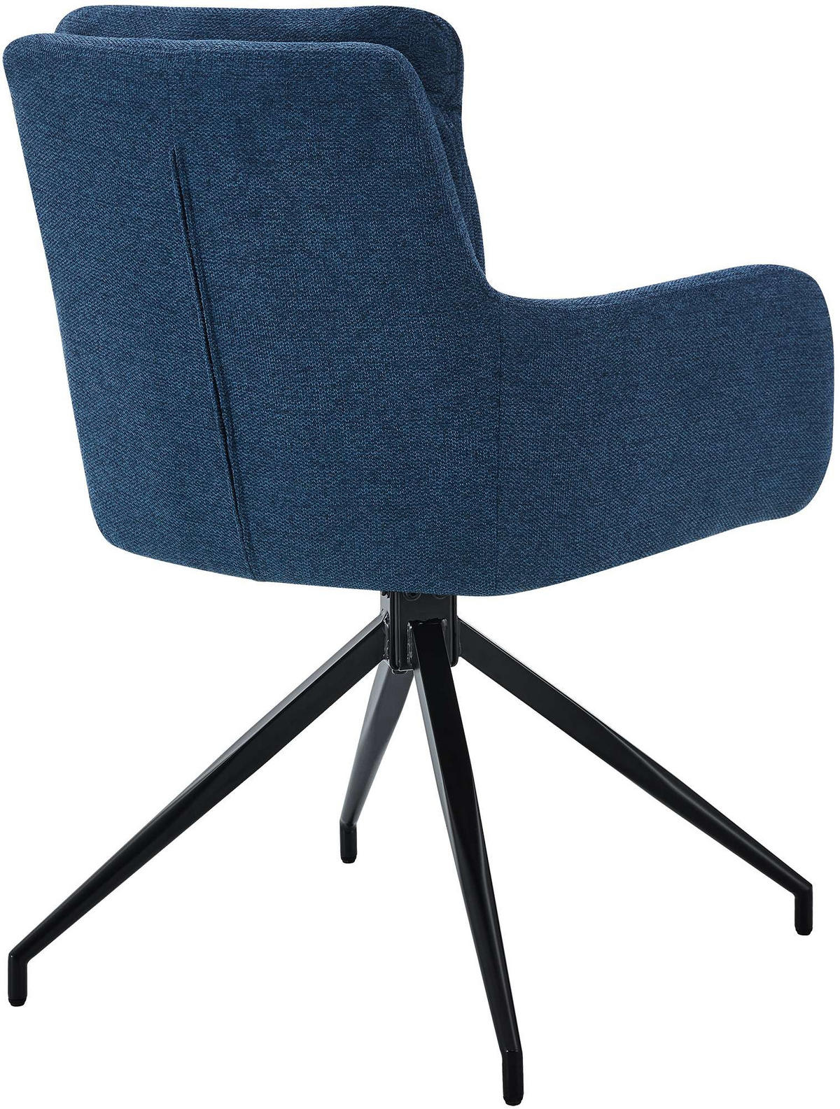 ESSZIMMERSTUHL 2er Set Stoff Blau - Blau, Textil/Metall (57/83/62cm) - CLP