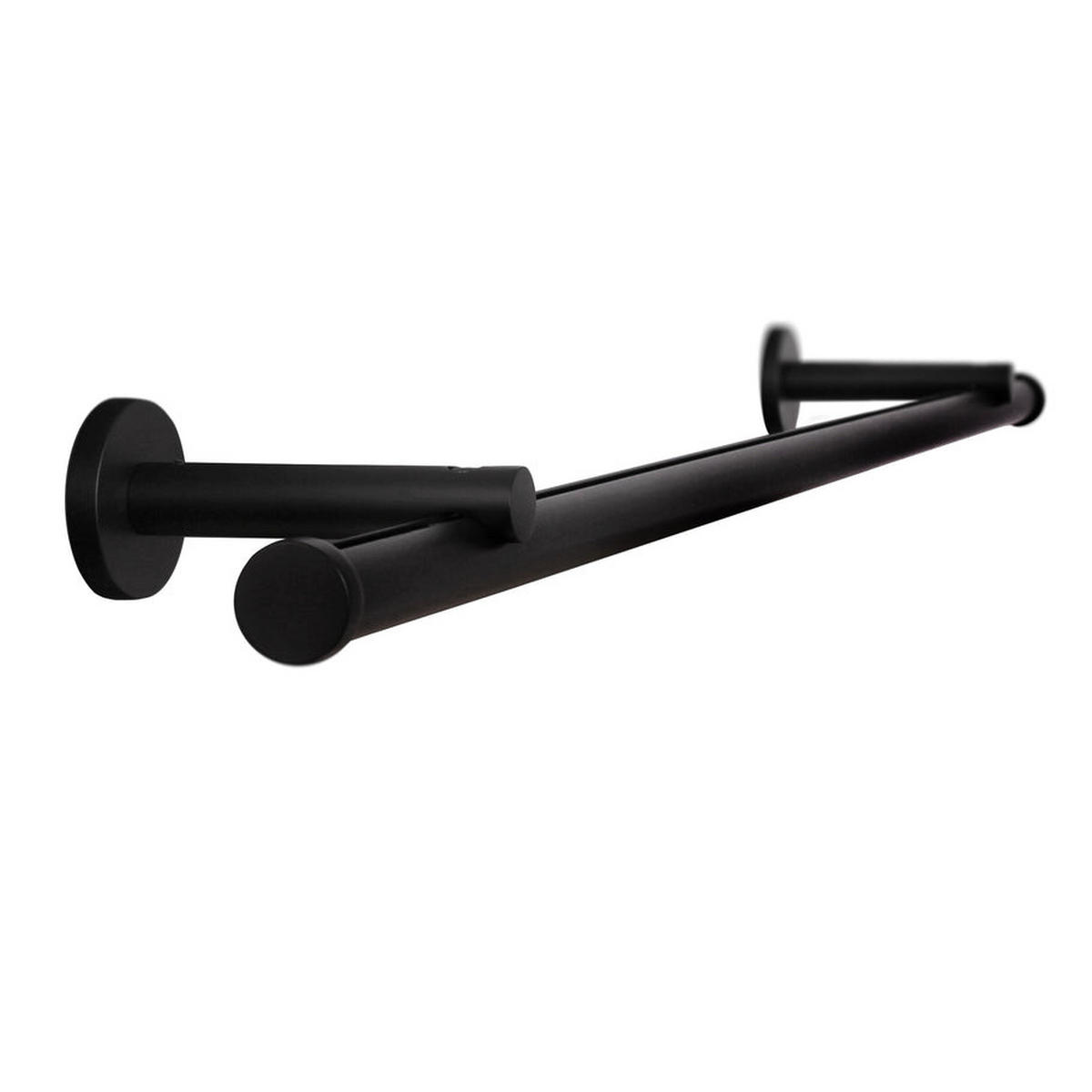 GARDINENSTANGE Innenlauf 1-lauf Curve - Schwarz, Metall (390cm)