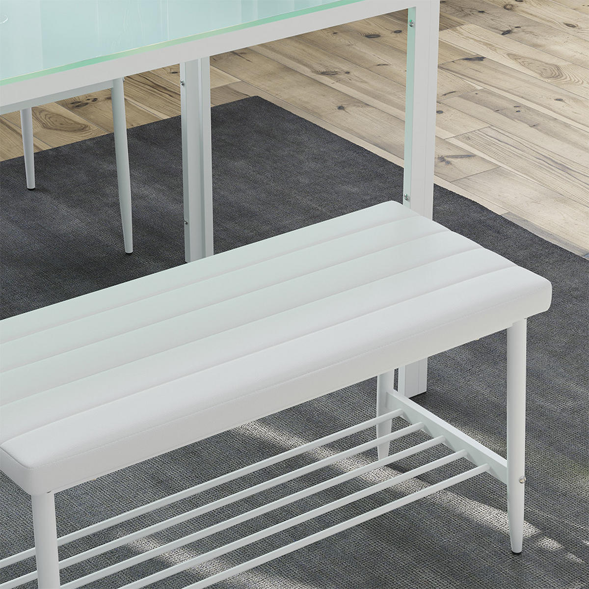 SITZBANK Grand Weiß 85 x 35 cm - Weiß, Textil (85/46.5/35cm) - Vicco