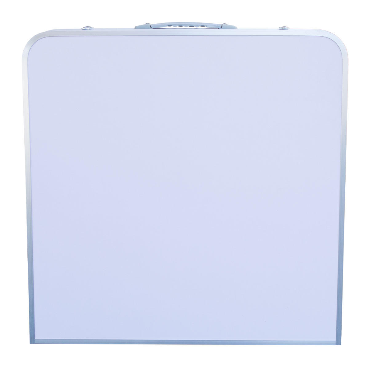 CAMPINGTISCH mit Hocker Silber - Silberfarben, Metall - SVITA