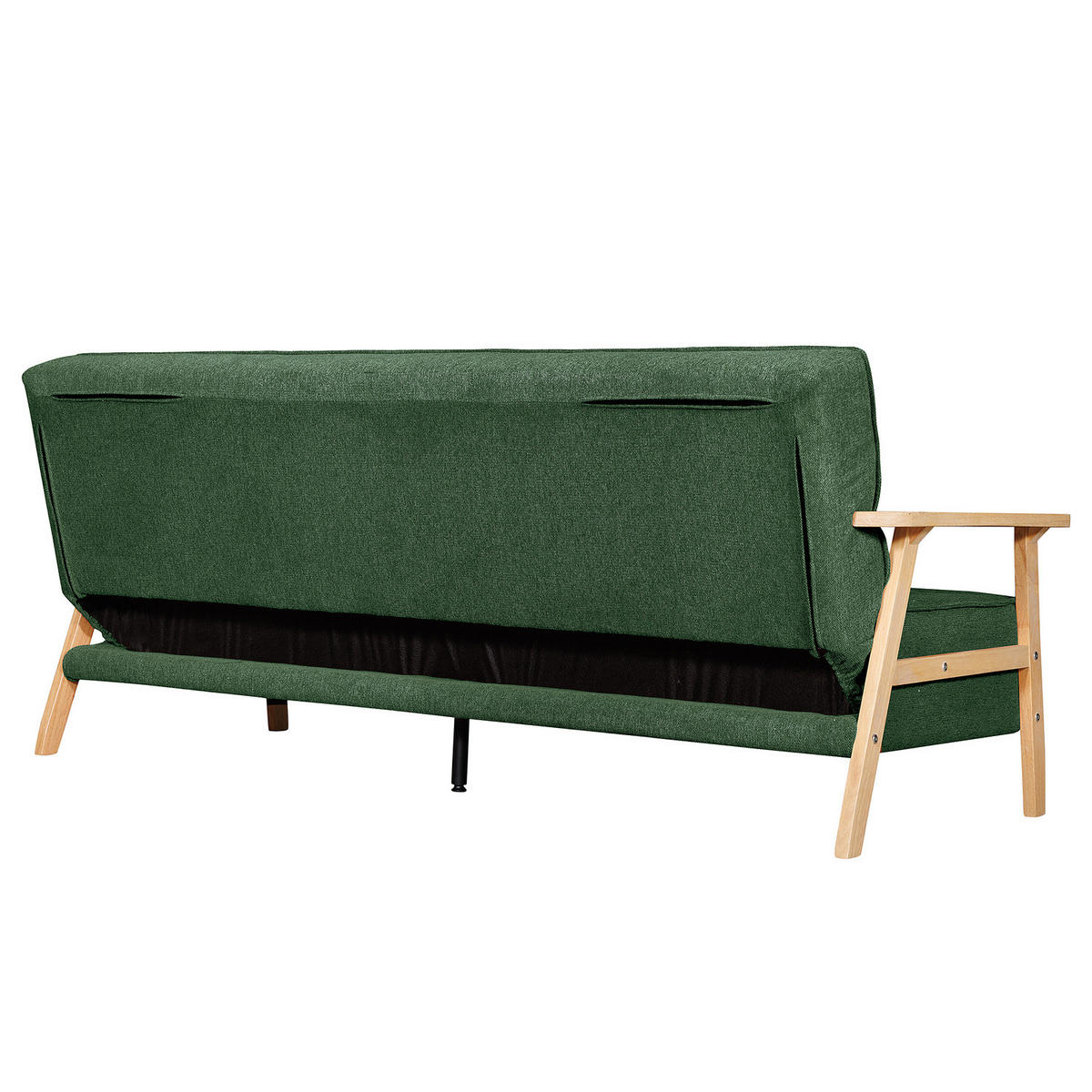 SCHLAFSOFA - Grün, Birkenholz/Textil (204/85/86cm) - home24