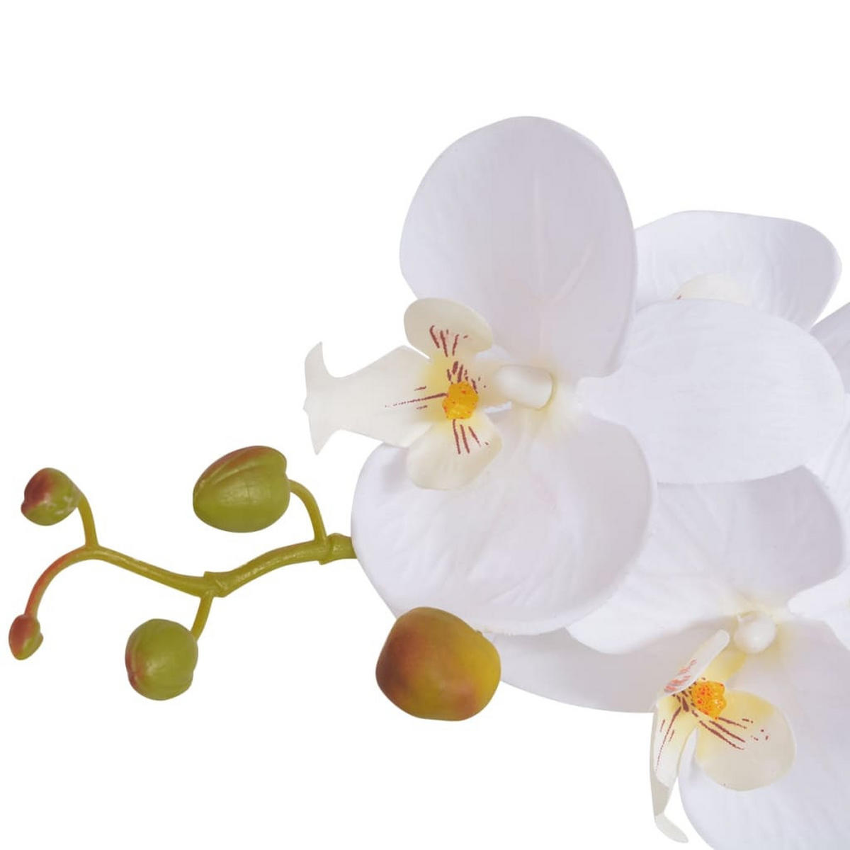 KÜNSTLICHE Orchidee mit Topf 75 cm Weiß - Weiß, Kunststoff (75cm) - furnicato
