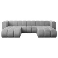 WOHNLANDSCHAFT modulares Sofa Joren-U1 - 319x177x70 cm Grau - Hellgrau, Holzwerkstoff/Textil (319/70/177cm) - ALTDECOR