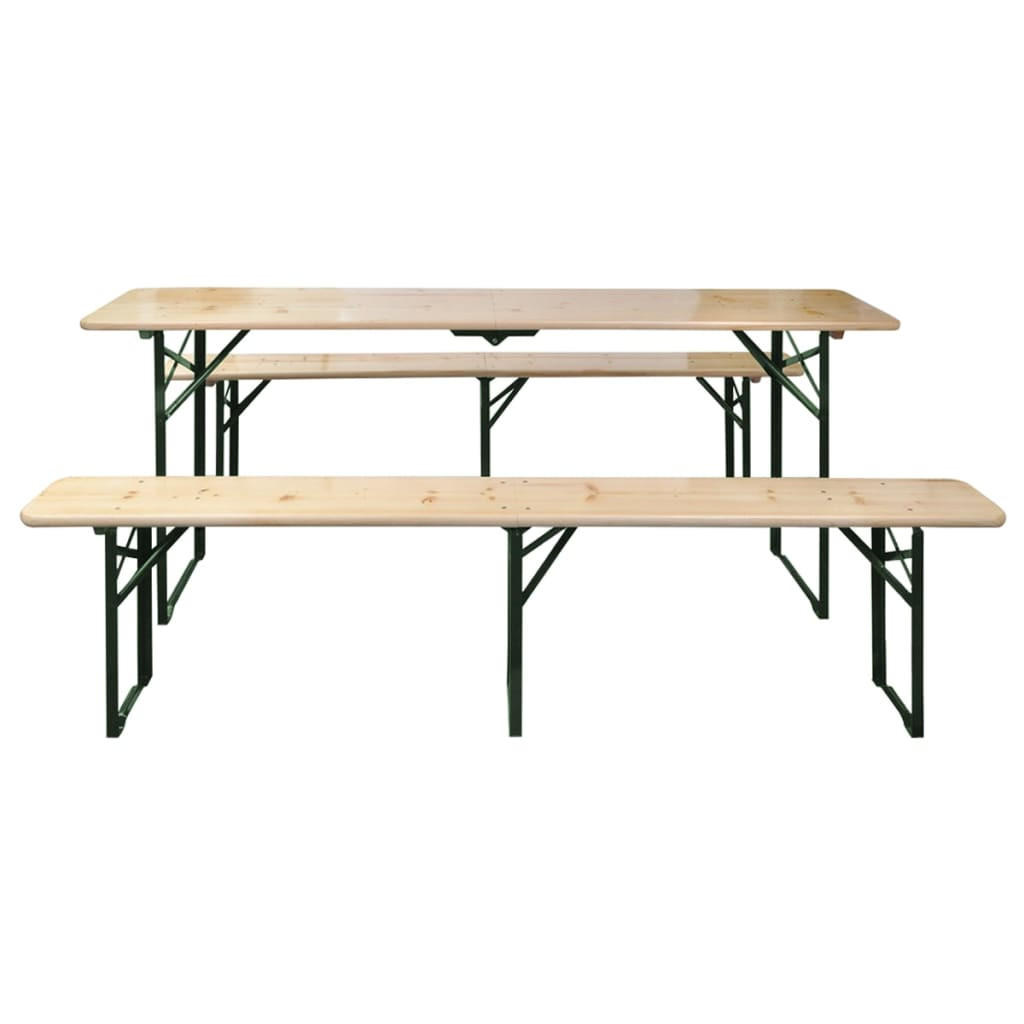 GARTENTISCH Tischhold 75/46/220 cm - Hellbraun, Naturmaterialien (220/75/46cm) - ZMH