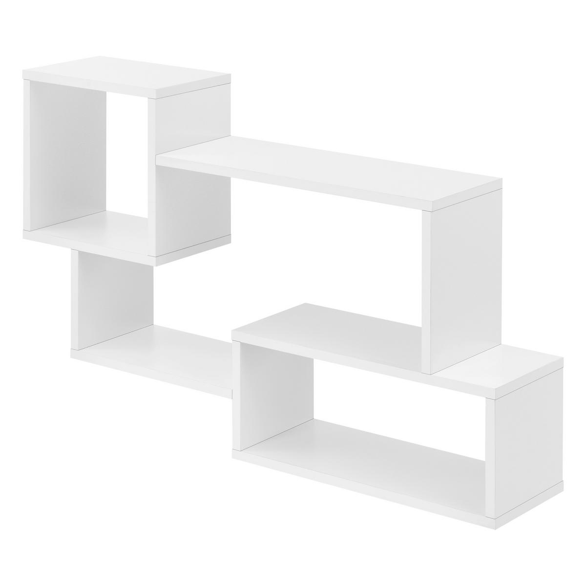 WANDREGAL Kvinesdal - Weiß, Holzwerkstoff (87/54/18cm) - [en.casa]