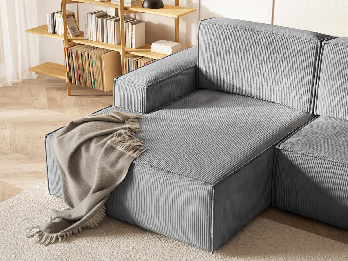 ECKSOFA Kokko mit Schlaffunktion, Grau - Grau, Textil (267/167cm) - Fedve