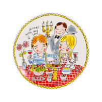 TELLER Liebe in Bunt - Ø 26cm - Multicolor, Keramik (26.2/26.3/3cm) - Blond Amsterdam