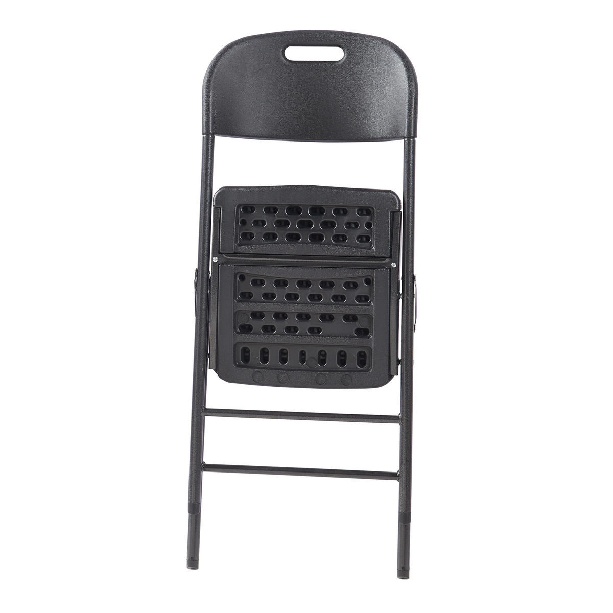 KLAPPSTUHL Ljusnarsberg - Schwarz, Kunststoff/Metall (46/87/53cm) - [en.casa]