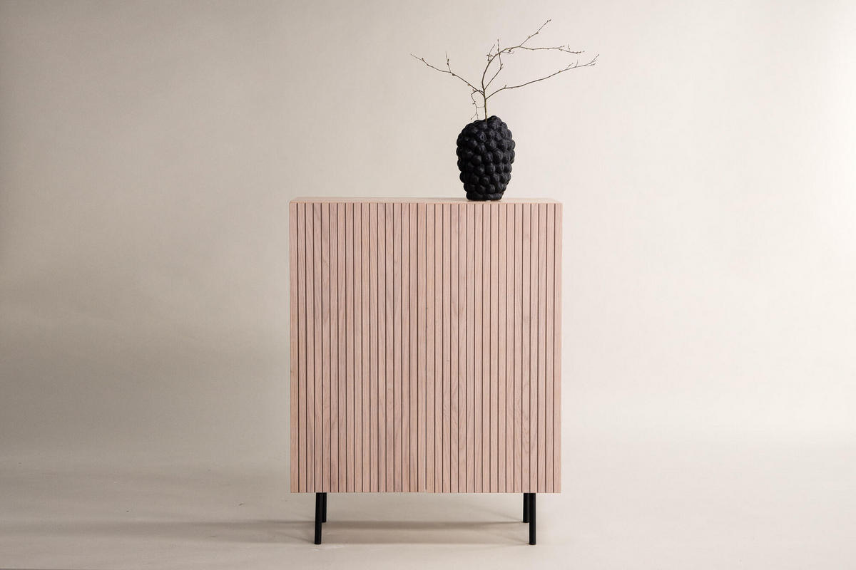 SIDEBOARD BJORKON Beige 80x30x103 cm - Beige, Holzwerkstoff (80/103/30cm) - FURNLUX