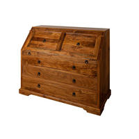SEKRETÄR Akazie 107x50x100 honig lackiert OXFORD #0515 - Braun, Holz (50/107/100cm) - Massivmoebel24