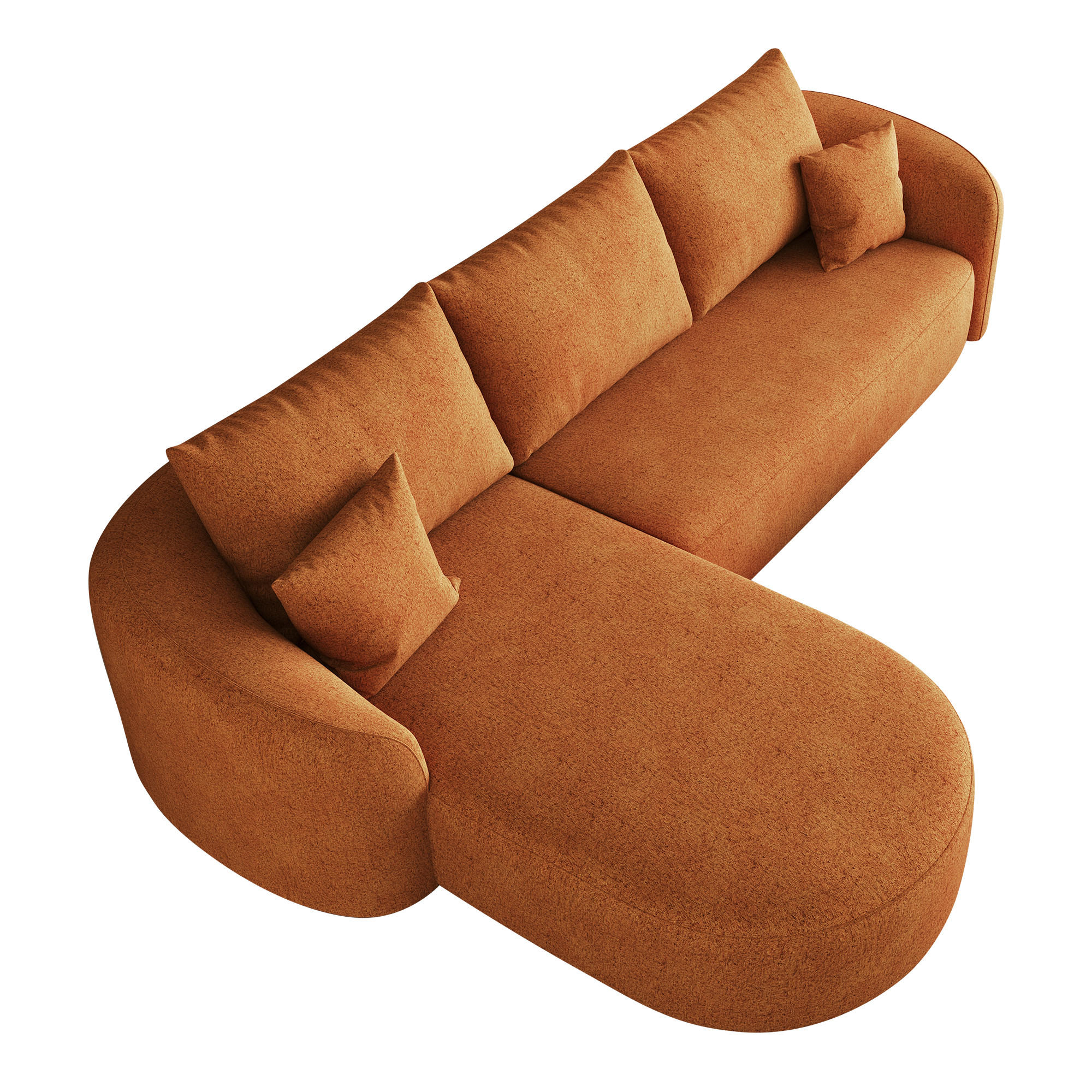 ComfortXL Ecksofa Orange 266x168 cm