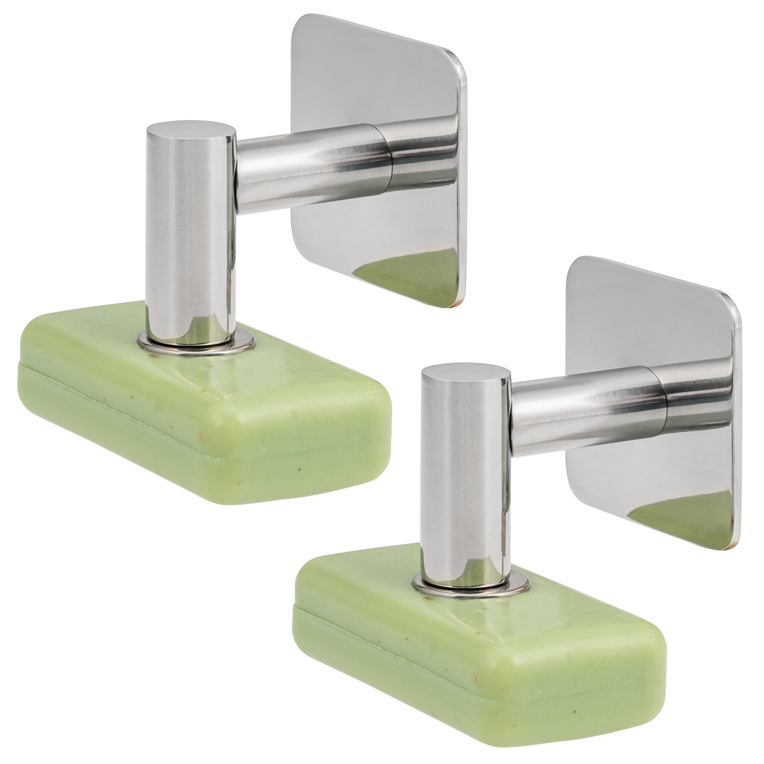 MAGNET SEIFENHALTER 2er Set, Edelstahl - Edelstahlfarben, Metall (6/6/6cm) - bremermann
