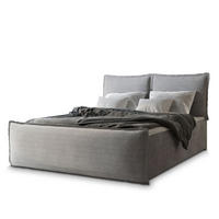 BOXBETT MONTA 160x200 cm mit Matratze und Topper - Hellgrau - Hellgrau, Holz (160/200cm) - MASSENO