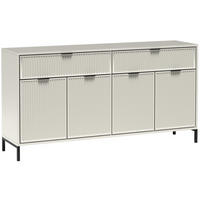KOMMODE Linna 4D2S kaschmir 165 cm - Kaschmir/Schwarz, Holzwerkstoff/Metall (165/86/40cm) - Beautysofa